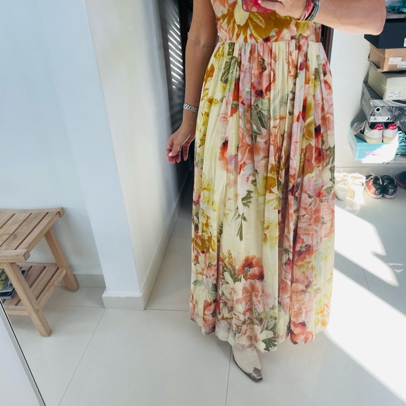 Anthro Maeve Floral Tie Back Maxi Dress - Picture 8 of 9